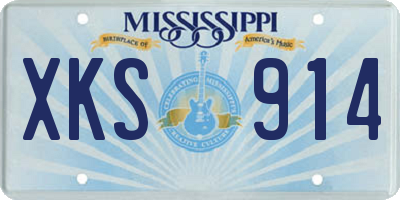 MS license plate XKS914