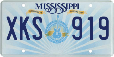 MS license plate XKS919