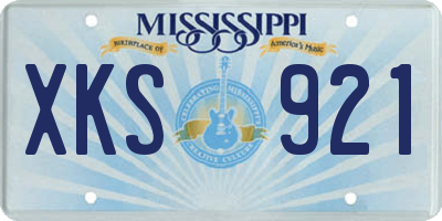 MS license plate XKS921
