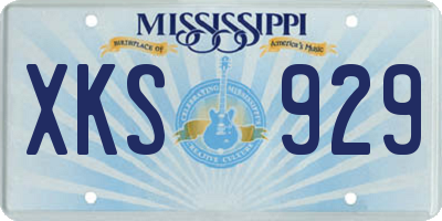 MS license plate XKS929