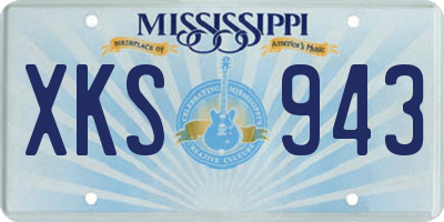 MS license plate XKS943