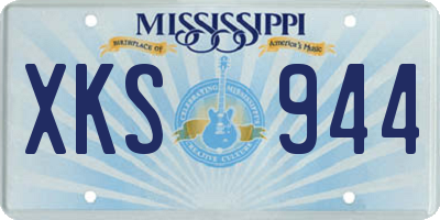 MS license plate XKS944
