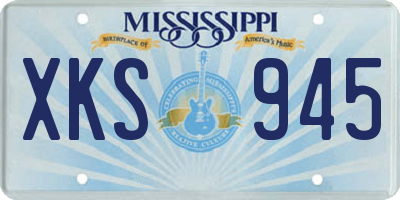 MS license plate XKS945