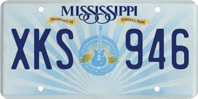 MS license plate XKS946