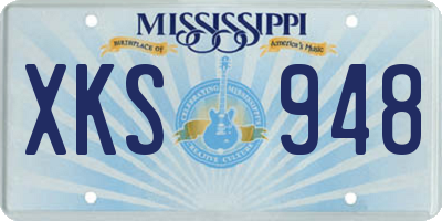 MS license plate XKS948