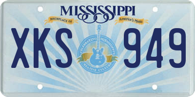 MS license plate XKS949