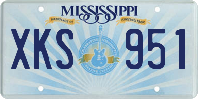 MS license plate XKS951