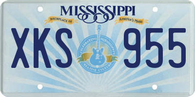 MS license plate XKS955