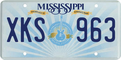 MS license plate XKS963