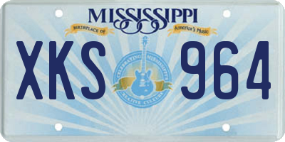 MS license plate XKS964