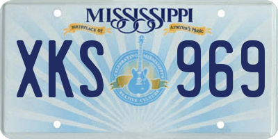 MS license plate XKS969