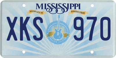 MS license plate XKS970