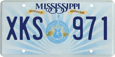 MS license plate XKS971