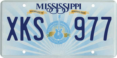 MS license plate XKS977