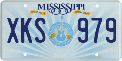 MS license plate XKS979