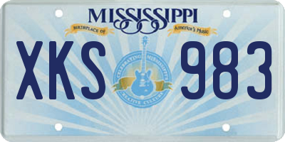 MS license plate XKS983