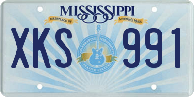 MS license plate XKS991