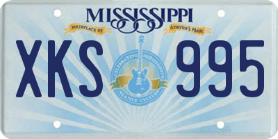 MS license plate XKS995