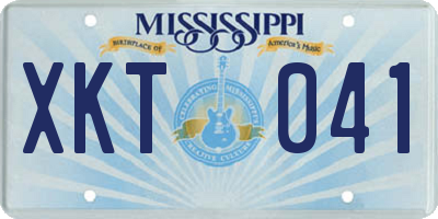 MS license plate XKT041