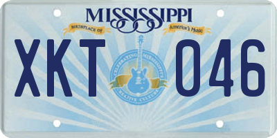 MS license plate XKT046