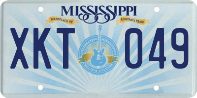 MS license plate XKT049