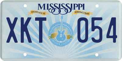 MS license plate XKT054