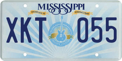 MS license plate XKT055