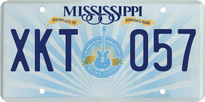 MS license plate XKT057