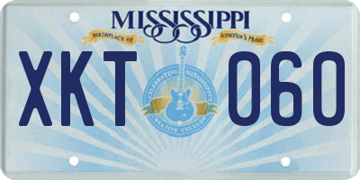 MS license plate XKT060