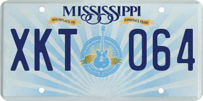 MS license plate XKT064