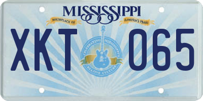 MS license plate XKT065