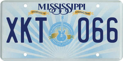 MS license plate XKT066