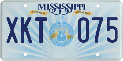 MS license plate XKT075