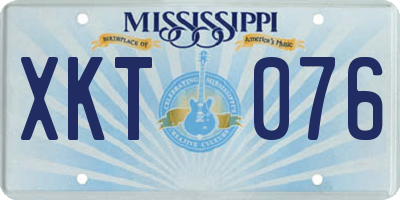 MS license plate XKT076