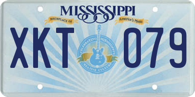 MS license plate XKT079