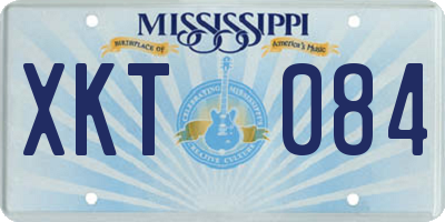MS license plate XKT084