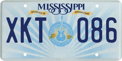 MS license plate XKT086