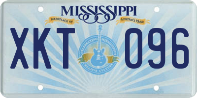 MS license plate XKT096