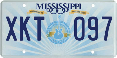 MS license plate XKT097