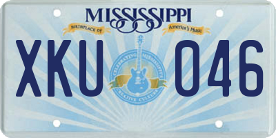 MS license plate XKU046
