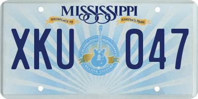 MS license plate XKU047