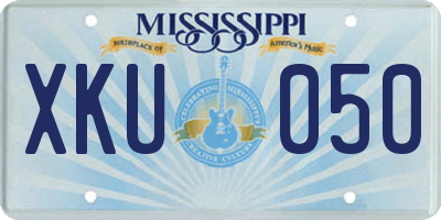 MS license plate XKU050