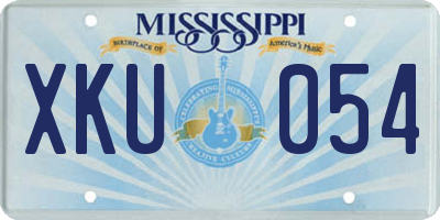 MS license plate XKU054