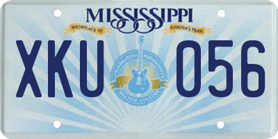 MS license plate XKU056