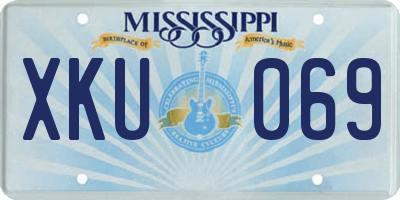 MS license plate XKU069