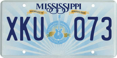 MS license plate XKU073