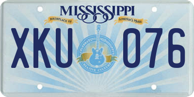 MS license plate XKU076