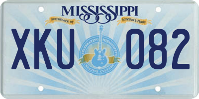 MS license plate XKU082