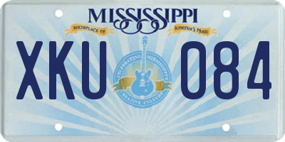 MS license plate XKU084
