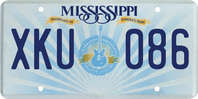MS license plate XKU086
